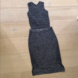 Jonathan Simkhai Charcoal Skirt Set